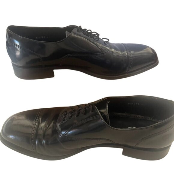Florsheim Mens Black Leather Cap Toe Oxford Dress Shoes Size 13D - Picture 3 of 7